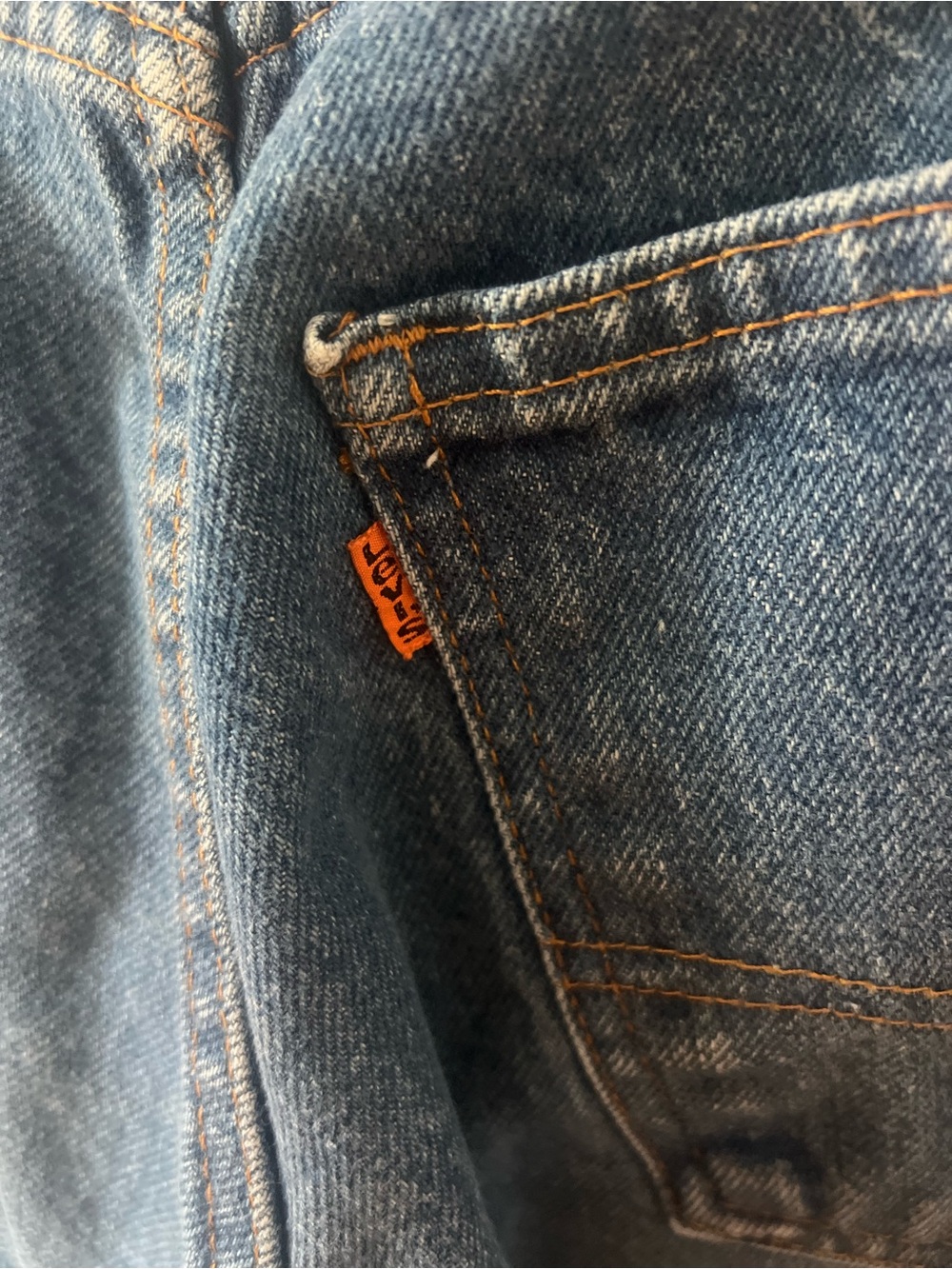 Vintage Levi's 505 Orange Tab USA Made Jeans 30x30 20505-0217 Straight Denim - Picture 8 of 13